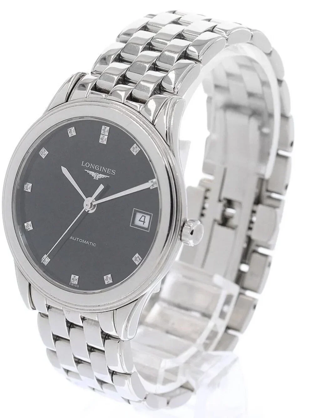LONGINES Flagship L4.774.4 Date 12P diamond Automatic Men's Watch_970831